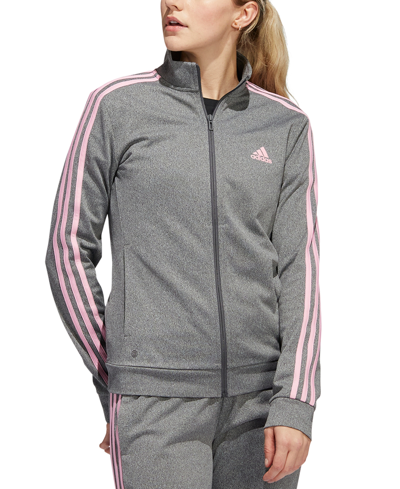 Adidas Originals Women's 3-stripe Tricot Track Jacket, Xs-4x In Grey Six Mel