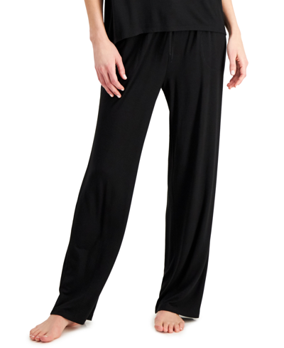 Alfani Super Soft Open-leg Lounge Pants, Created For Macy's In Classic Black