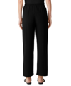 Eileen Fisher Silk Georgette Crepe Ankle Straight Leg Pants In Black