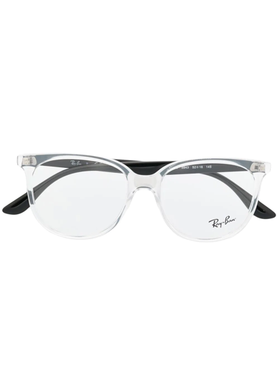 Ray Ban Rb4378 Square-frame Glasses In Weiss