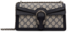 Gucci Blue & Beige Small Dionysus Gg Supreme Shoulder Bag In 4075 Beige Blu/blu