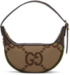 Gucci Brown & Beige Mini Ophidia Jumbo Gg Shoulder Bag In 2570 Camel Eb/n.ac/l