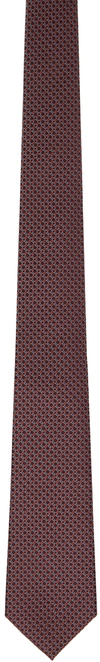 GUCCI RED GEOMETRIC G TIE