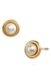 Savvy Cie Jewels 14k Gold & Cultured Freshwater Pearl Stud Earrings In Yellow