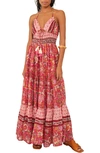 Free People Real Love Tassel Tie Maxi Dress In Meadow Combo