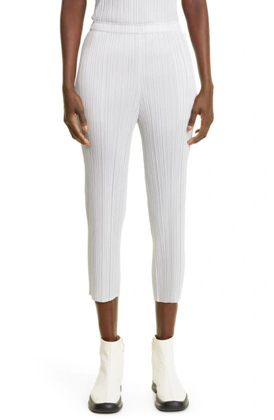 Issey Miyake Pleats Please By  Pleated Cropped Pants In Grey