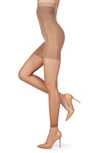 Memoi High Waist Super Shaper Footless Tights In Honey