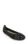 Yosi Samra Samara Foldable Ballet Flat In Black Star Print