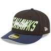 New Era Men's  Black And Navy Seattle Seahawks 2022 Nfl Draft Low Profile 59fifty Fitted Hat In Black