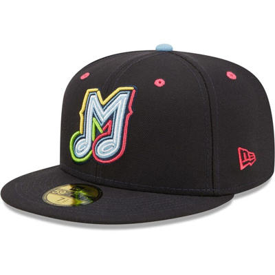 New Era Men's  Black Musica De Memphis Copa De La Diversion 59fifty Fitted Hat