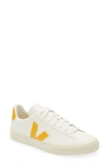 Veja Man Campo Chromefree Leather - White Mustard In White,yellow