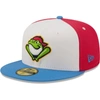 New Era Men's  White, Blue Ranas De Rio Copa De La Diversion 59fifty Fitted Hat In White