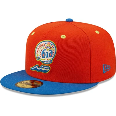 New Era West Michigan Whitecaps Copa De La Diversion 59fifty-fitted Cap In Orange,blue