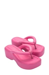 Melissa Pink Free Platform Sandals In Orange/ Pink