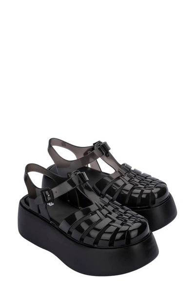 Melissa Possession Plato Platform Jelly Sandal In Black