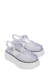 Melissa Possession Plato Jelly Platform Sandal In Clear/white, Women's At Urban Outfitters