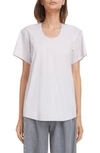 Lemaire Scoop Neck Cotton T-shirt In Lilac Ice 817