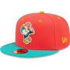 NEW ERA NEW ERA CORAL/TURQUOISE GALLOS DE DELMARVA COPA DE LA DIVERSION 59FIFTY FITTED HAT