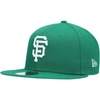 NEW ERA NEW ERA KELLY GREEN SAN FRANCISCO GIANTS WHITE LOGO 59FIFTY FITTED HAT