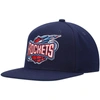 Mitchell & Ness Men's  Navy Houston Rockets Hardwood Classics Team Ground 2.0 Snapback Hat In Navy