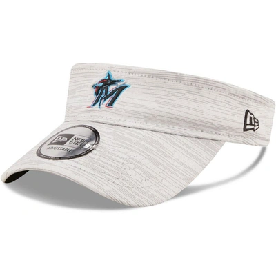 New Era Gray Miami Marlins Distinct Visor