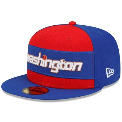 New Era Men's  Blue, Red Washington Wizards 2021/22 City Edition City Edition Official 59fifty Fitted In Blue,red