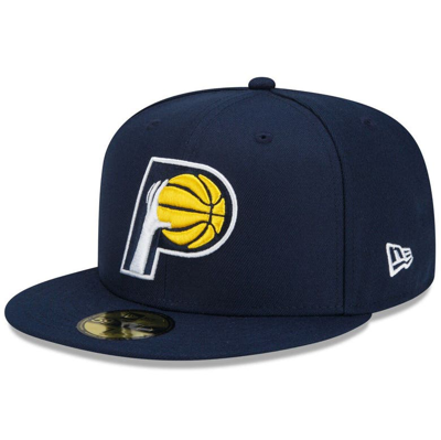 New Era Navy Indiana Pacers 2021/22 City Edition Alternate 59fifty Fitted Hat In Navy/white