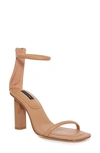 Natori Glow Nappa Leather Block Heel Sandal In Doe