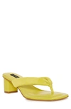 Natori Bay Metallic Thong Sandals In Chartreuse