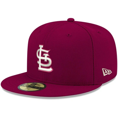 New Era St. Louis Cardinals Mlb Cooperstown Retrocrown 9fifty Strapback Cap Maroon In Multicolor