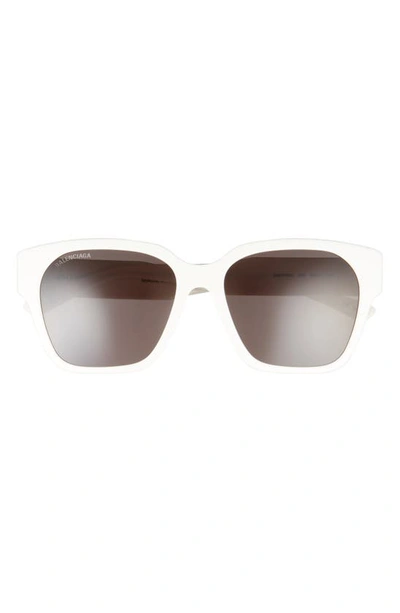 Balenciaga 56mm Square Sunglasses In Ivory