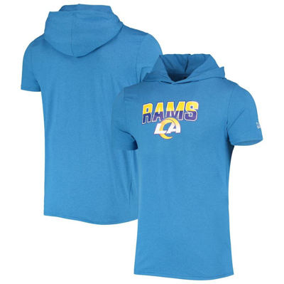 New Era Heathered Blue Los Angeles Rams Team Brushed Hoodie T-shirt