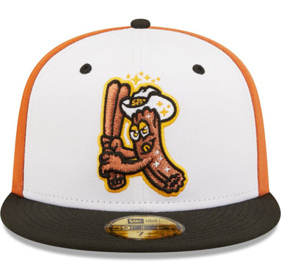 New Era Men's  White, Black Churros De San Jose Copa De La Diversion 59fifty Fitted Hat In White,black