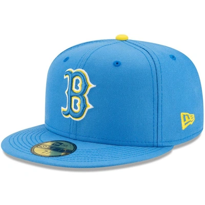 New Era Men's  Light Blue Boston Red Sox City Connect 59fifty Fitted Hat