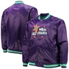 Mitchell & Ness Men's  Purple Big And Tall 1995 Nba All-star Game Hardwood Classics Satin Full-snap J In Purple