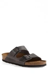 Birkenstock Arizona Soft Slide Sandal In Iron