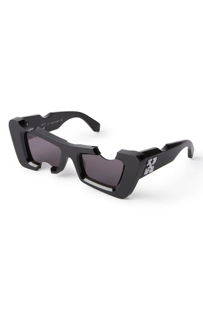 Off-white Black Cannes Sunglasses In 1007 Black Dark Grey