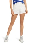 Madewell Relaxed Denim Shorts In White