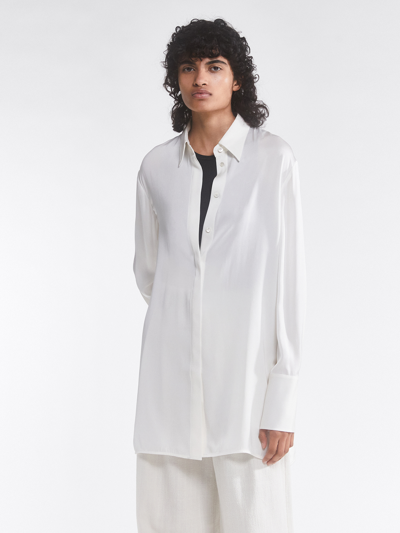 Filippa K Leah Silk Shirt In White