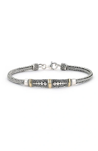 SAMUEL B. SAMUEL B. STERLING SILVER & 18K GOLD TULANG NAGA BAR BRACELET