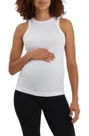 Nom Maternity Maternity Racerback Tank In White