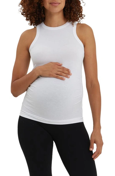 Nom Maternity Maternity Racerback Tank In White