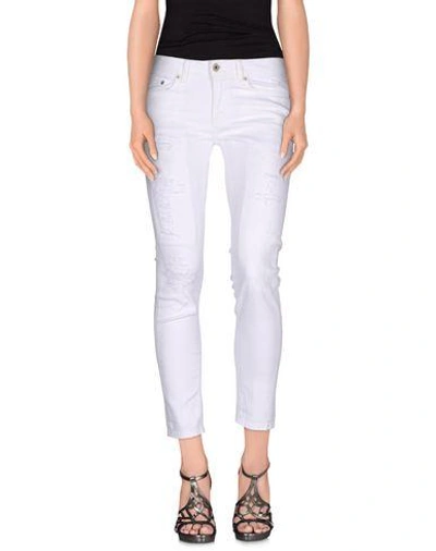 Dondup Denim Trousers In White
