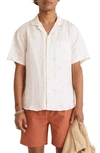 Madewell Easy Linen Short Sleeve Shirt In Sunfaded Sage