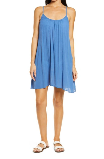 Elan Cover-up Slip Dress In Dusty Blue