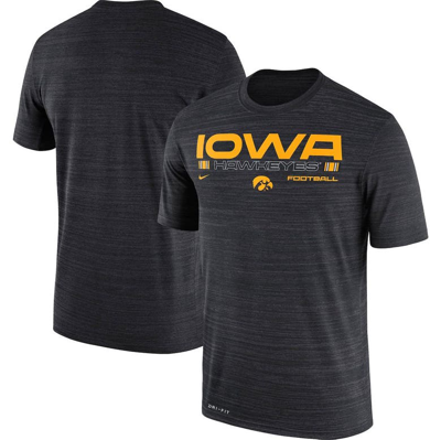 Nike Men's  Black Iowa Hawkeyes Velocity Legend Space-dye Performance T-shirt