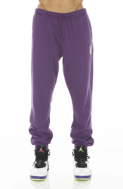 Cult Of Individuality Core Slim Sweatpants In Acai Purple