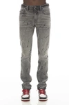Cult Of Individuality Rocker Splatter Paint Slim Jeans In Public
