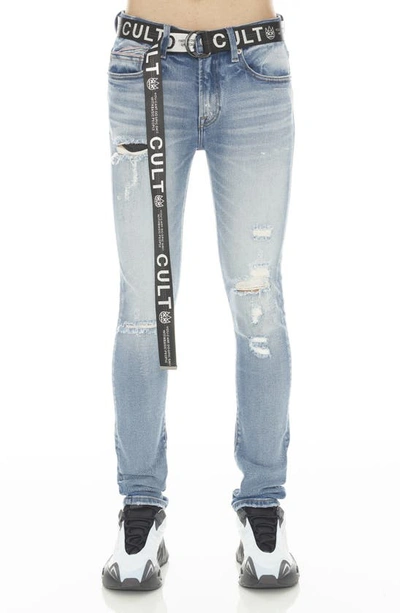 Cult Of Individuality Punk Super Skinny Stretch Jeans In Blue