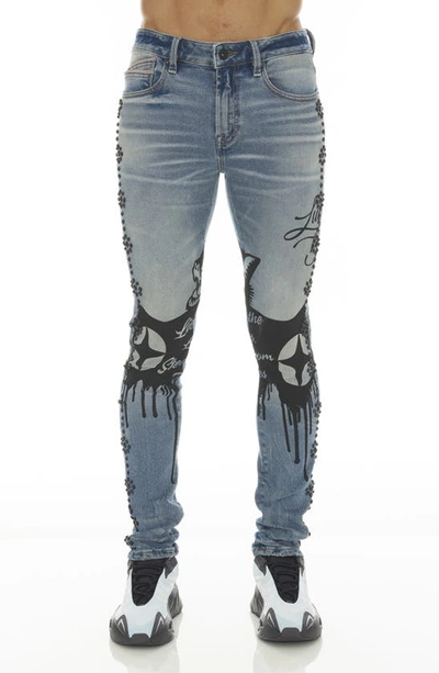 Cult Of Individuality Punk Super Skinny Jeans In Acid